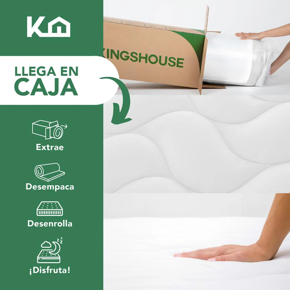 Colchón Colchoneta Matrimonial En Caja Espuma Memory Foam - Imagen 8
