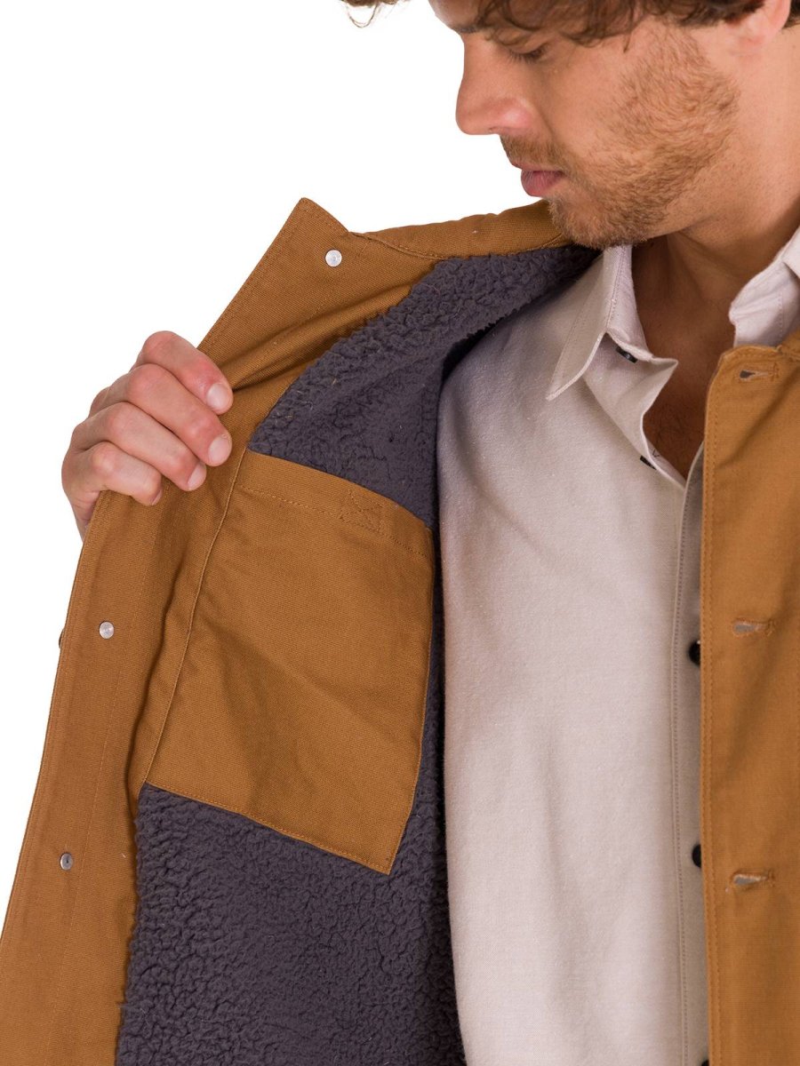 Chaqueta Manga Larga Hombre Trucker Bronce Cat - Imagen 6
