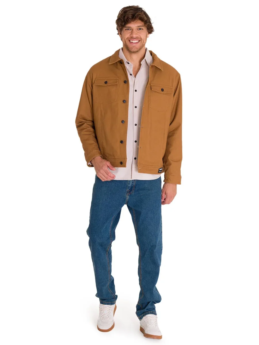 Chaqueta Manga Larga Hombre Trucker Bronce Cat - Imagen 7