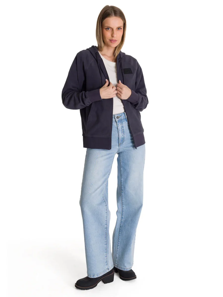 Polerón Unisex Microfleece Full Zip Gris CAT - Imagen 6