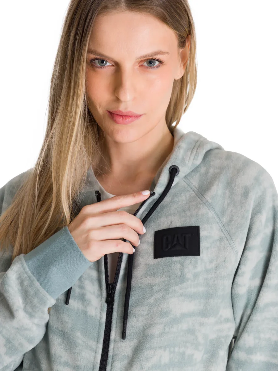Polerón Unisex Microfleece Full Zip Azul CAT - Imagen 5