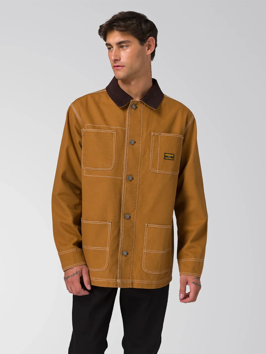 Chaqueta Manga Larga Hombre Canvas Chore Café Cat - Imagen 3