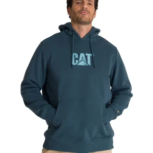 Polerón Fleece Hombre Hoody CAT Logo Azul CAT