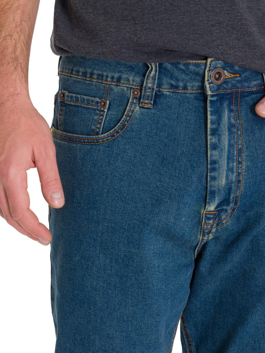 Jeans Casual Hombre Triblend Stretch Denim Straight Azul Cat - Imagen 5