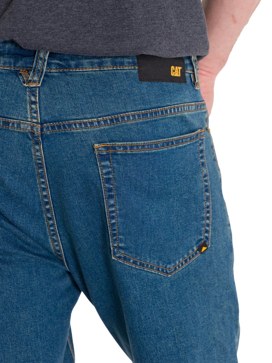Jeans Casual Hombre Triblend Stretch Denim Straight Azul Cat - Imagen 6