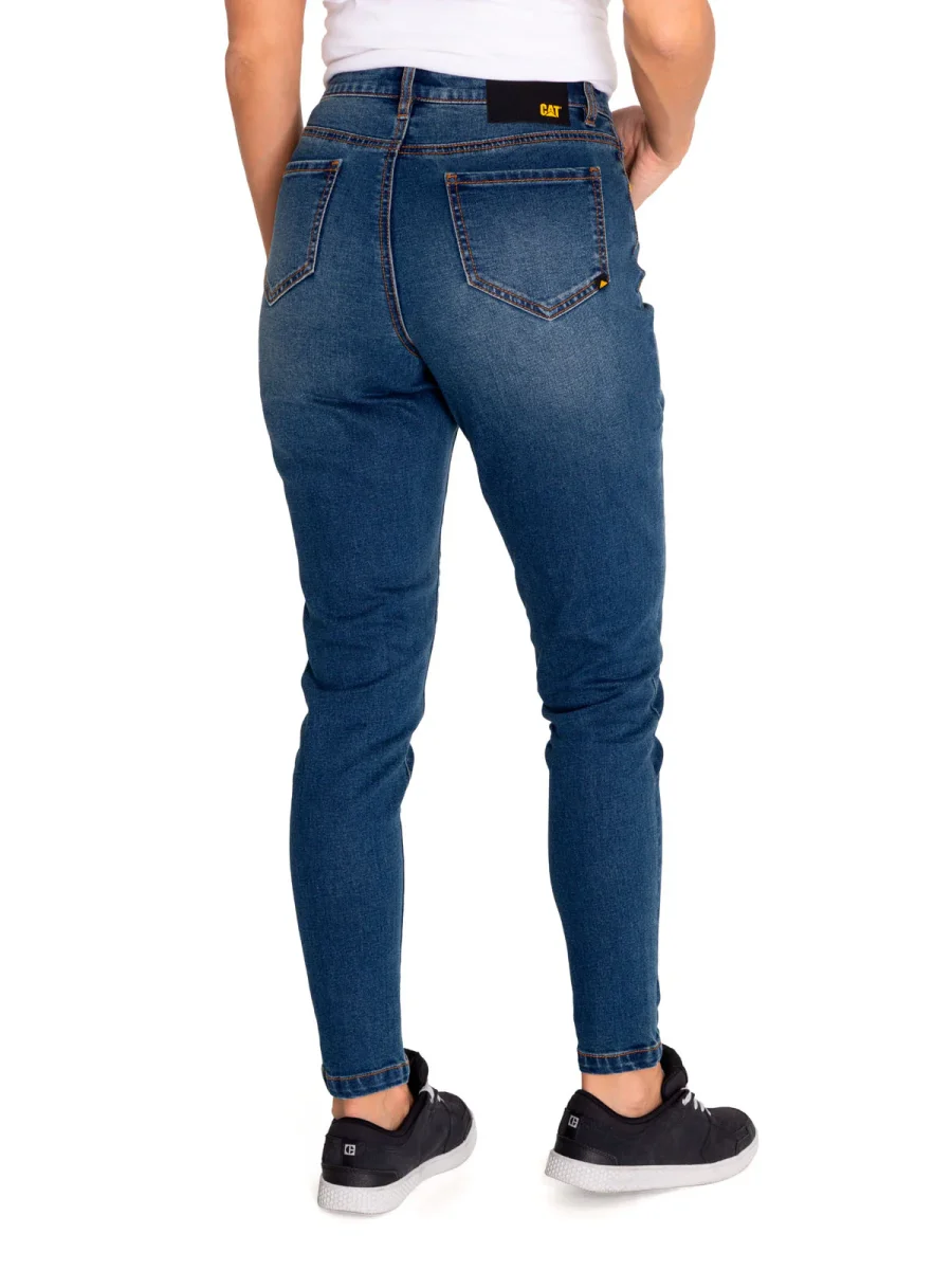 Jeans Denim Mujer Triblend Stretch Denim Mid-Rise Skinny Azul Cat - Imagen 4