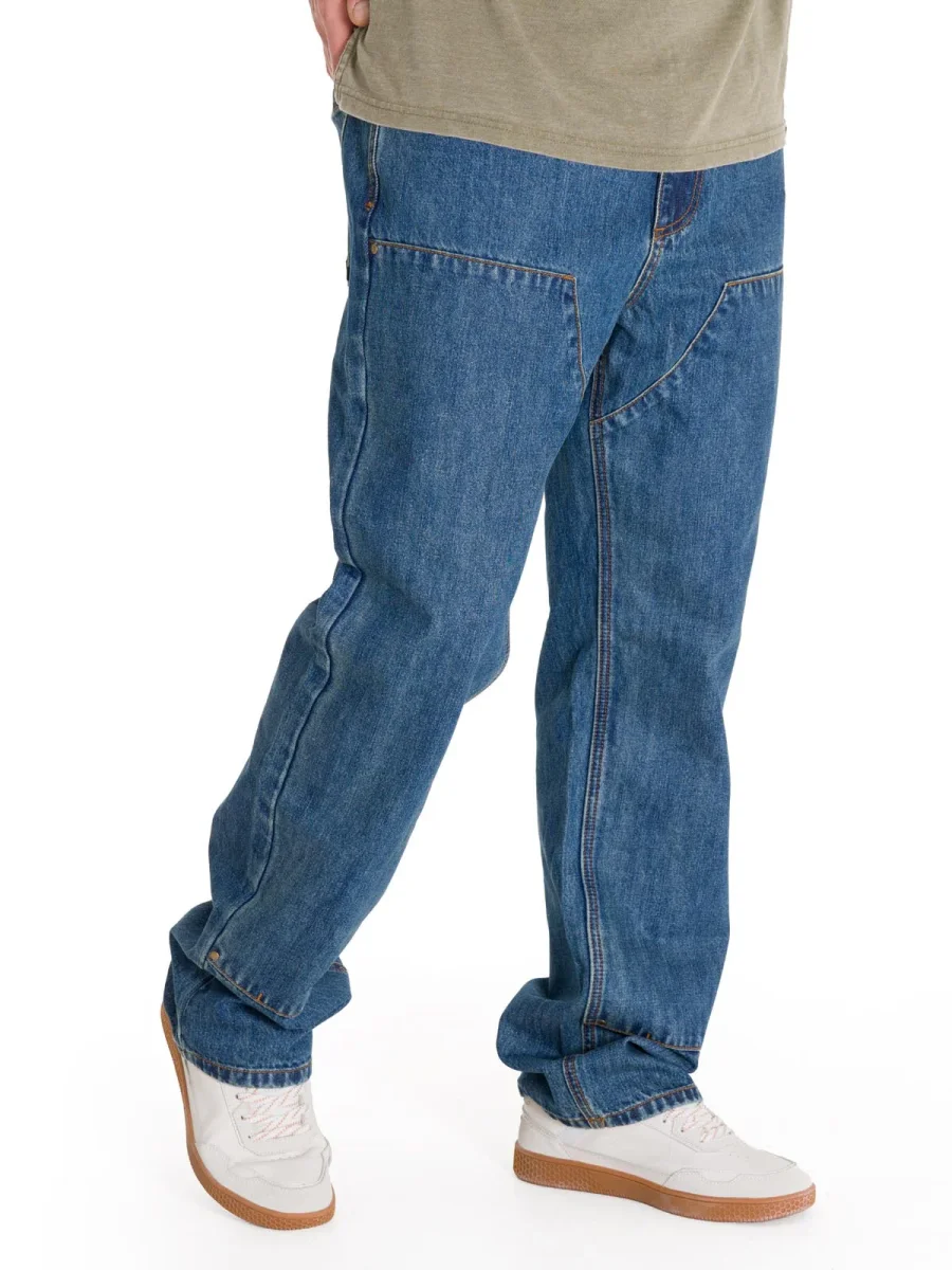 Jeans Regular Hombre Denim Double Front Azul Marino Cat - Imagen 3