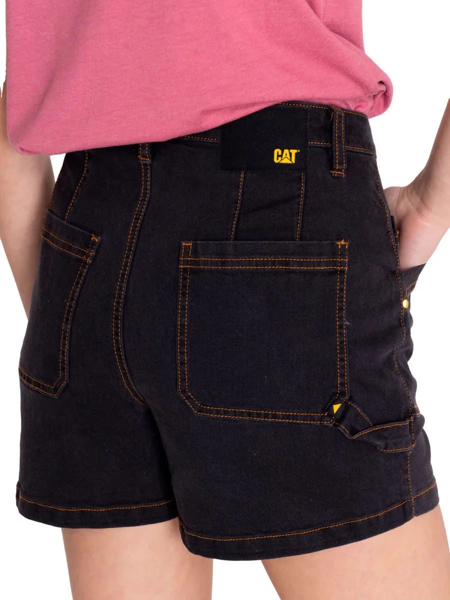 Short Casual Mujer TRIBLEND STRETCH DENIM SHORT Gris CAT - Imagen 5