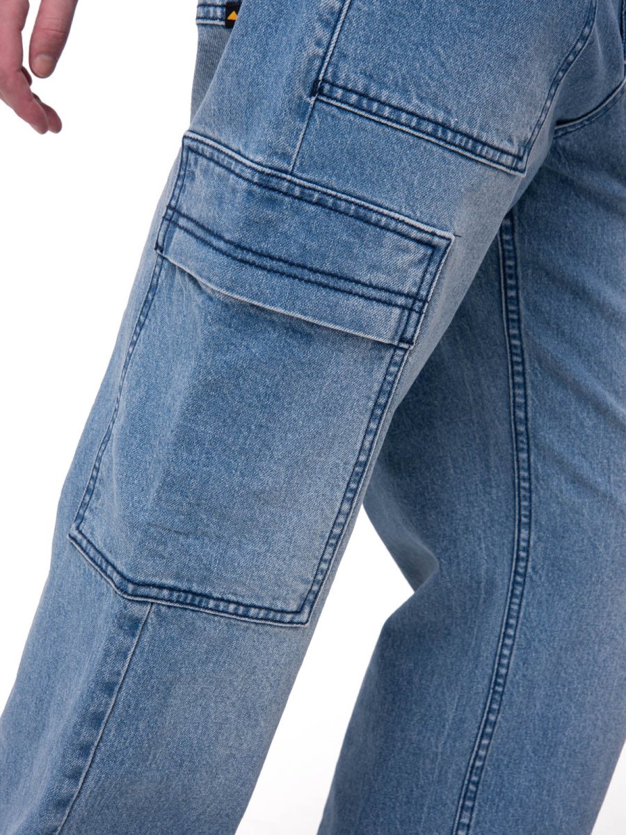 Jeans Cargo Mujer Relaxed Azul CAT - Imagen 5