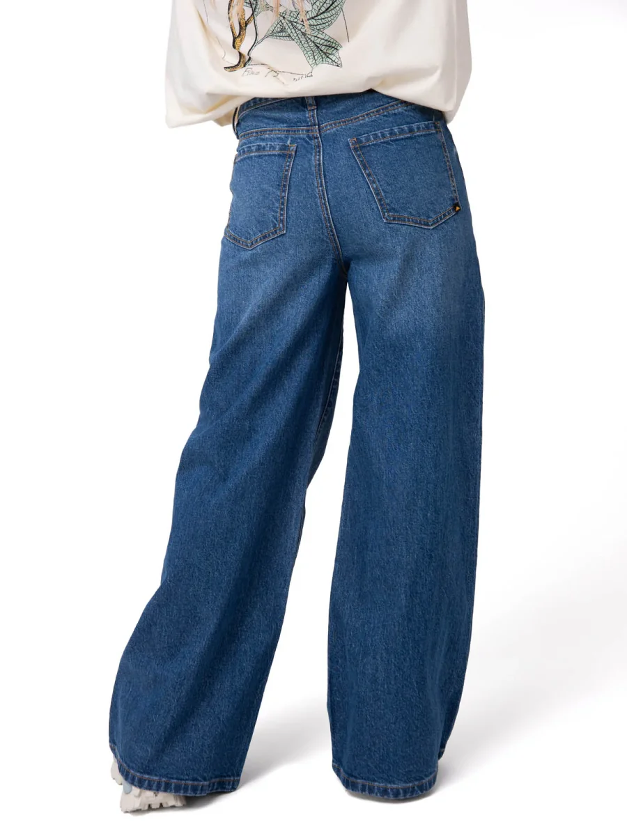 Jeans Wide Leg Mujer Denim Azul Cat - Imagen 3