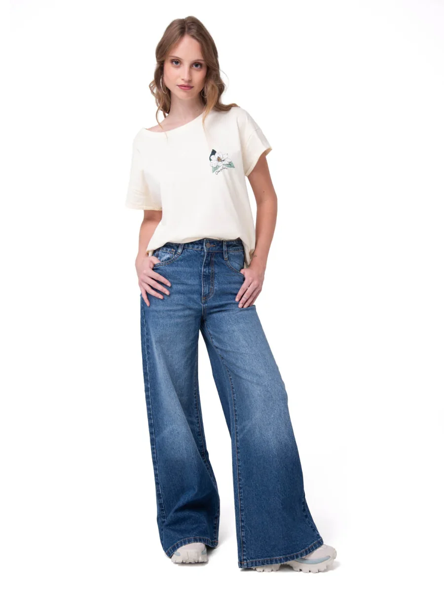 Jeans Wide Leg Mujer Denim Azul Cat - Imagen 6