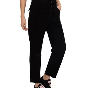 Pantalon Casual Mujer Operation Freeze Button Fly Slim Bottom Negro Cat