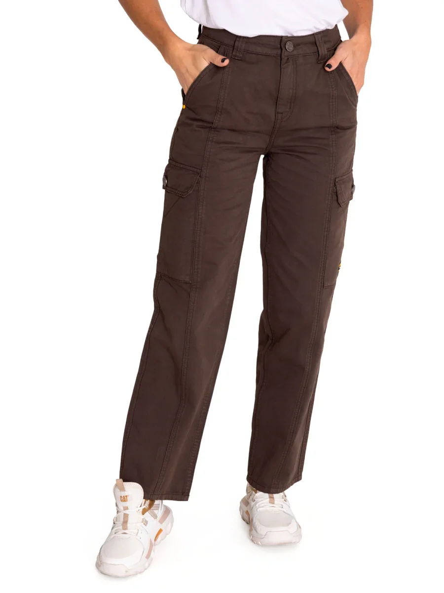 Pantalon Casual Mujer Heritage Uniform High-Rise Cargo Pant Negro Cat - Imagen 2