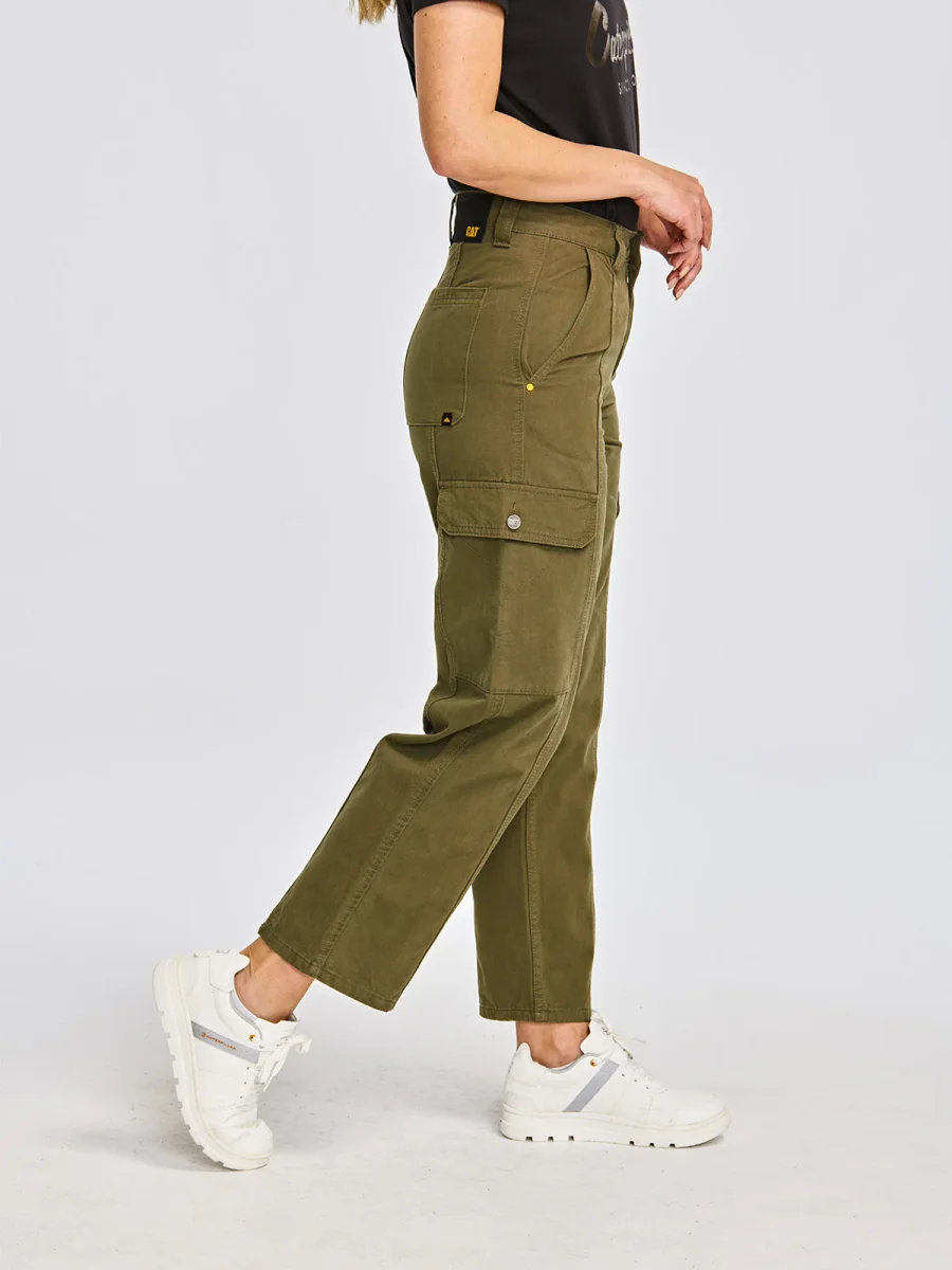 Pantalón Casual Mujer HERITAGE UNIFORM HIGH-RISE CARGO PANT Verde CAT - Imagen 5