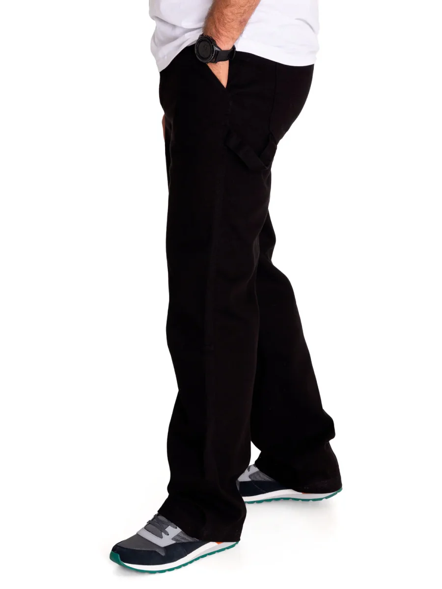 Pantalon Casual Hombre Twill Carpenter Straight Pant Negro Cat - Imagen 3