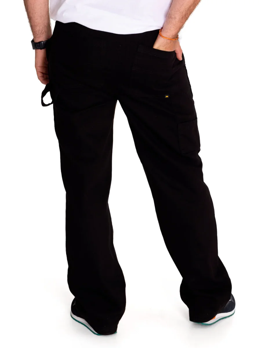 Pantalon Casual Hombre Twill Carpenter Straight Pant Negro Cat - Imagen 4