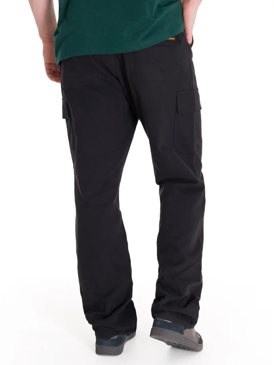 Pantalón Tiro Medio Hombre HERITAGE STRAIGHT CARGO UTILITY Negro Cat - Imagen 4