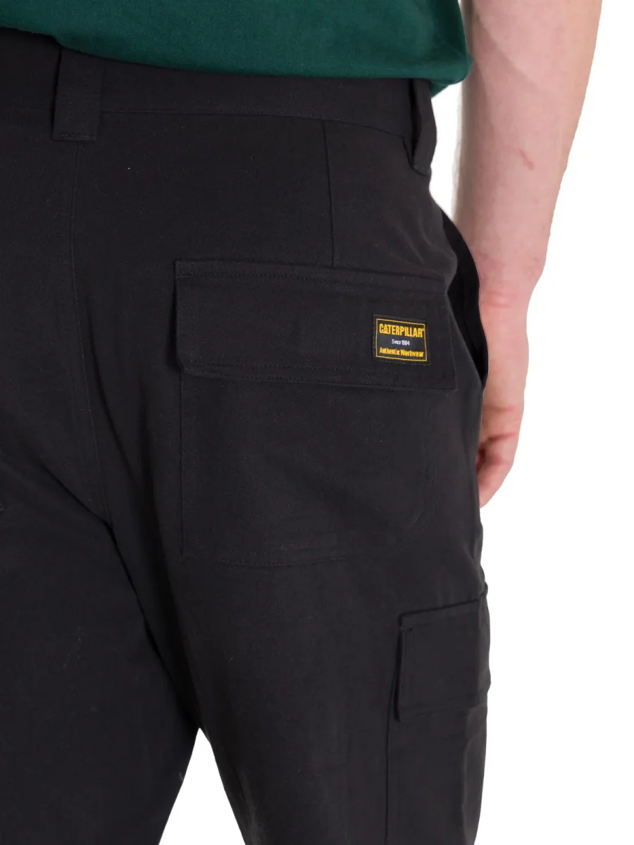 Pantalón Tiro Medio Hombre HERITAGE STRAIGHT CARGO UTILITY Negro Cat - Imagen 6