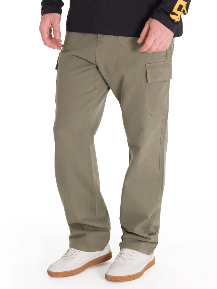 Pantalón Tiro Medio Hombre HERITAGE STRAIGHT CARGO UTILITY Oliva Cat - Imagen 3