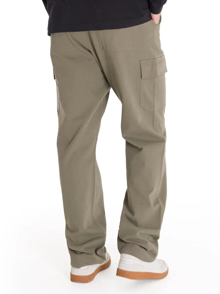 Pantalón Tiro Medio Hombre HERITAGE STRAIGHT CARGO UTILITY Oliva Cat - Imagen 4