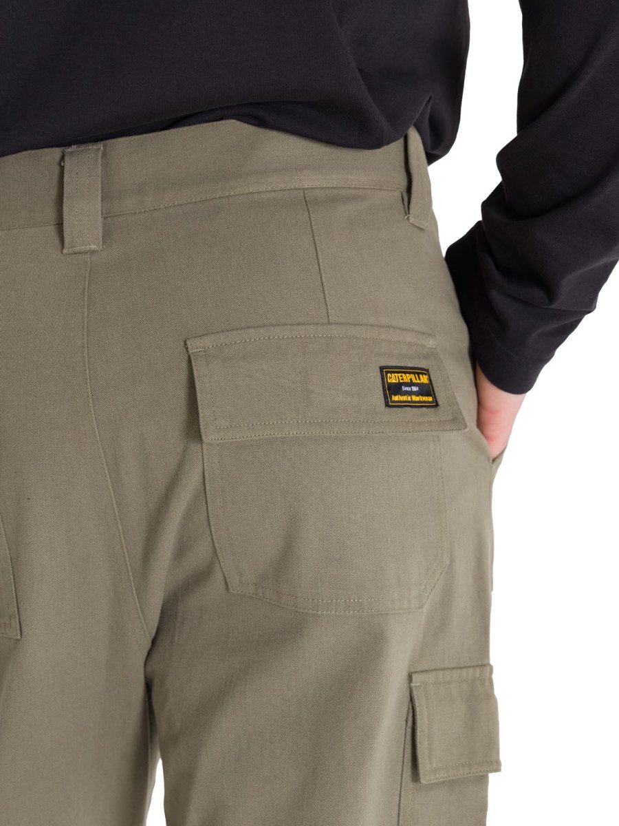 Pantalón Tiro Medio Hombre HERITAGE STRAIGHT CARGO UTILITY Oliva Cat - Imagen 6