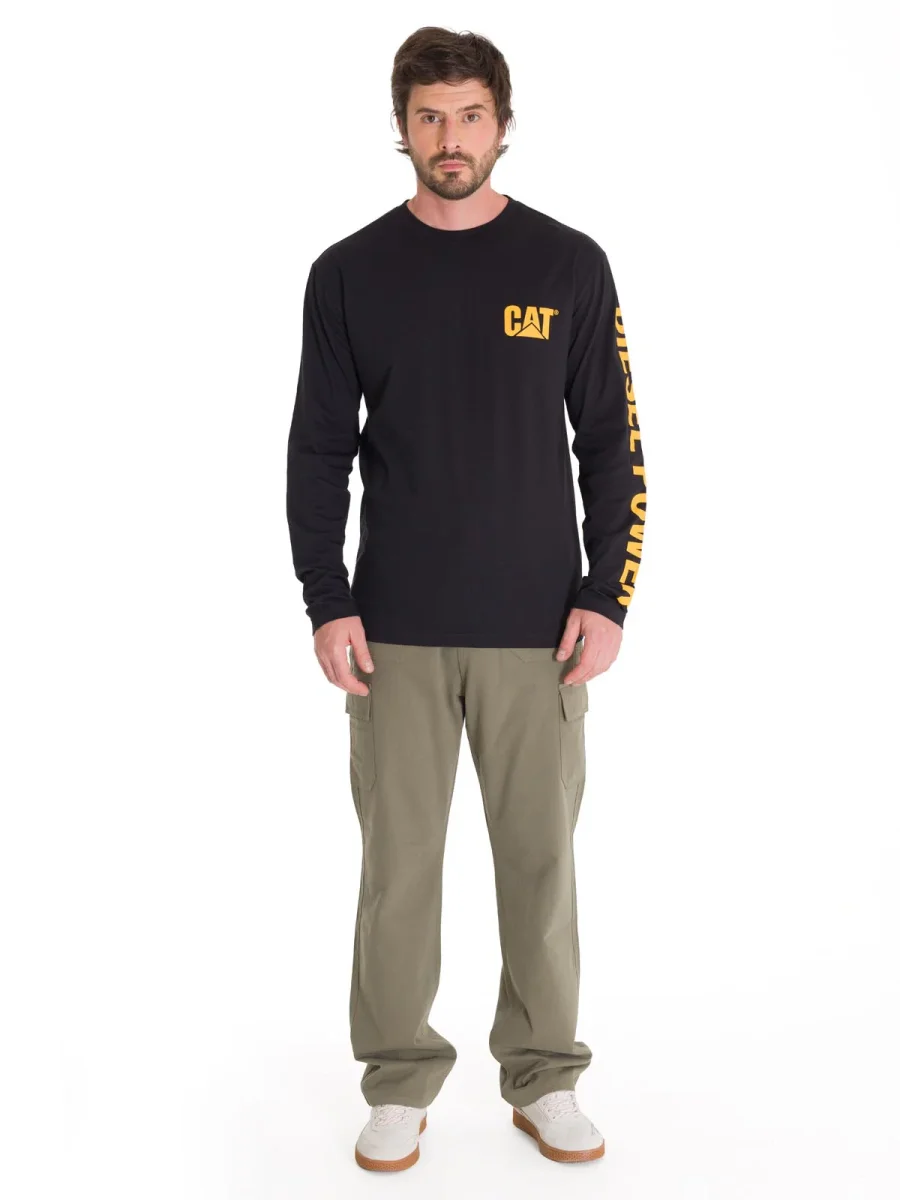 Pantalón Tiro Medio Hombre HERITAGE STRAIGHT CARGO UTILITY Oliva Cat - Imagen 8