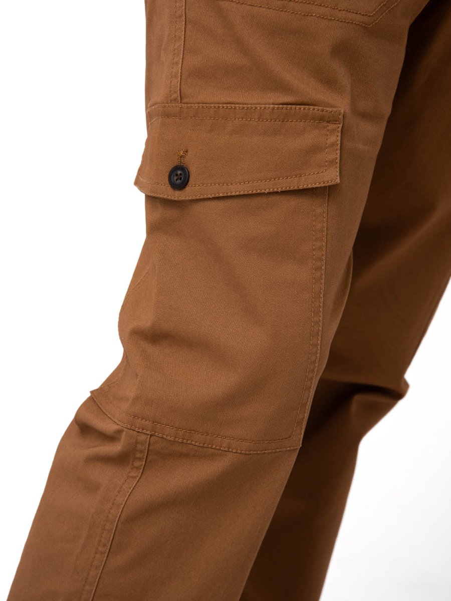 Pantalón Hombre Cargo Slim Café Cat - Imagen 6