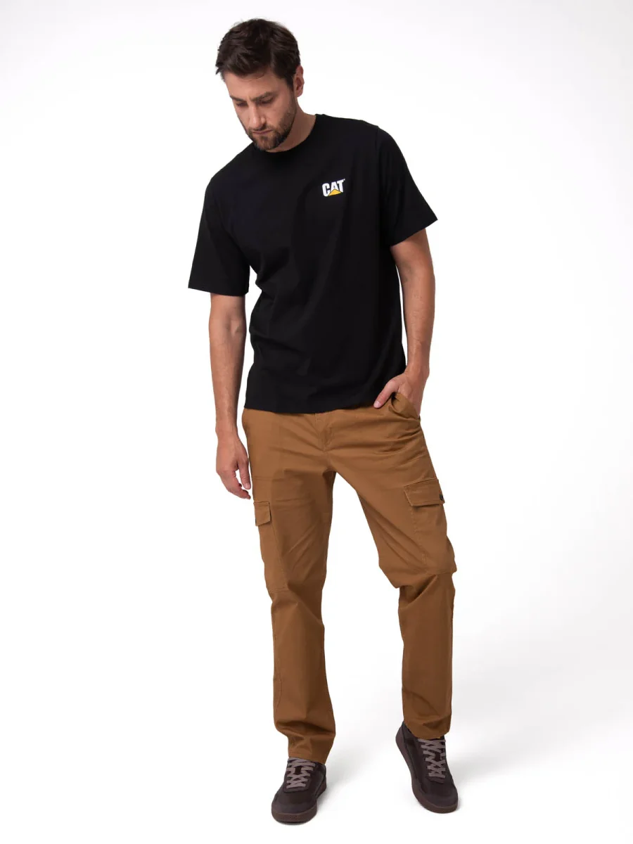 Pantalón Hombre Cargo Slim Café Cat - Imagen 7