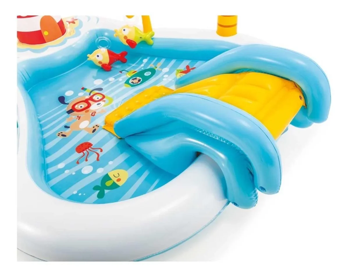 Juego Alberca Inflable Pesca Pez Tobogan Playcenter Intex - Imagen 4