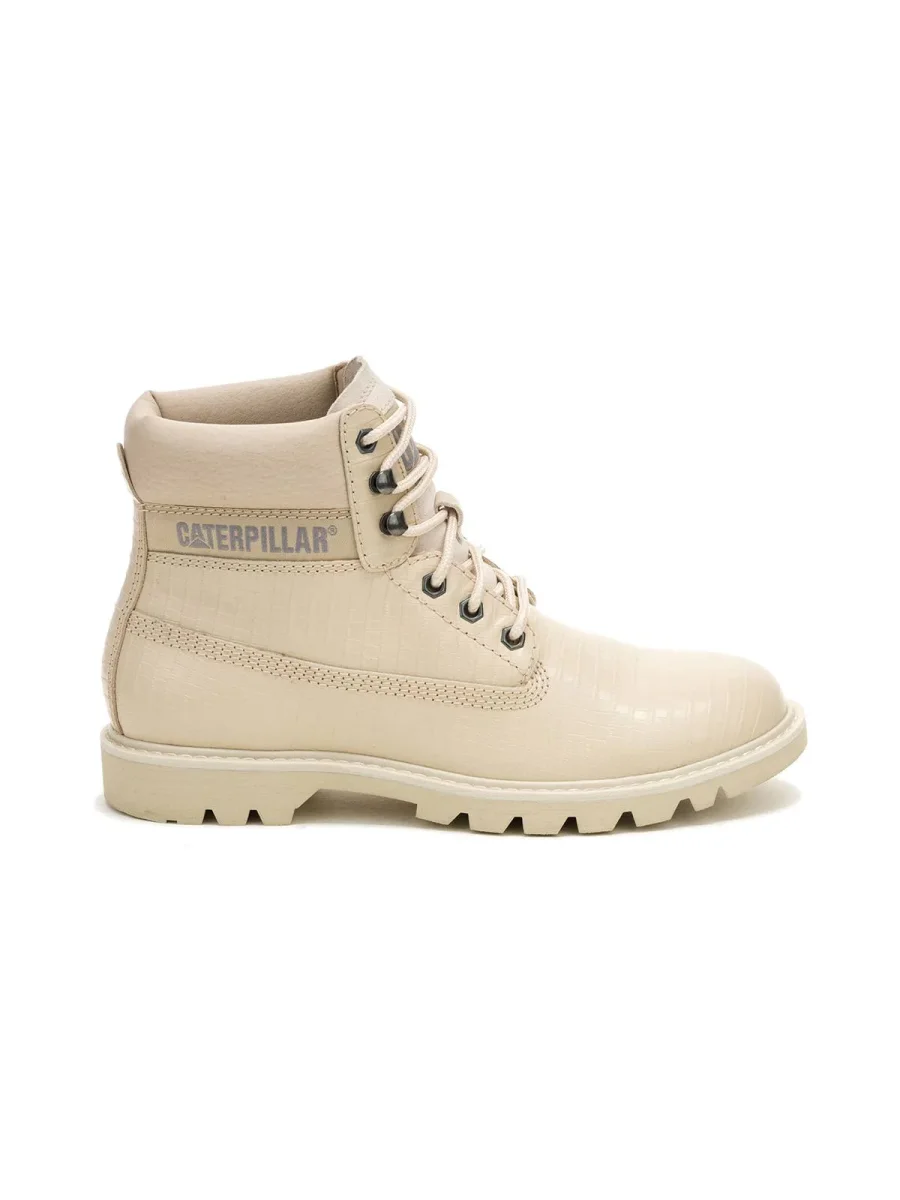 Botín Cuero Colorado Mujer Beige Cat - Imagen 4
