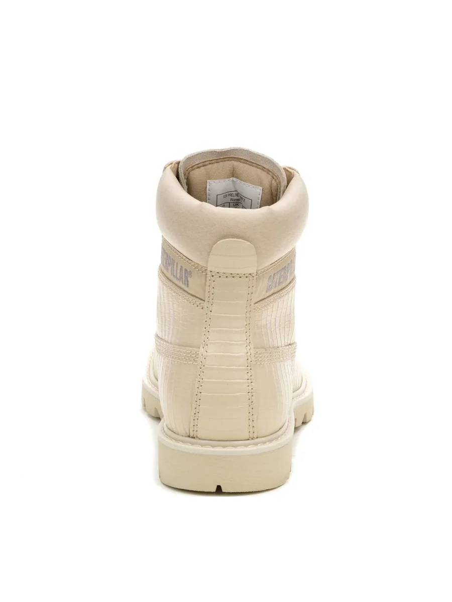 Botín Cuero Colorado Mujer Beige Cat - Imagen 7