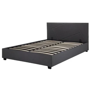 Base De Cama Abatible Matrimonial Box + Cabecera Con Tapiz