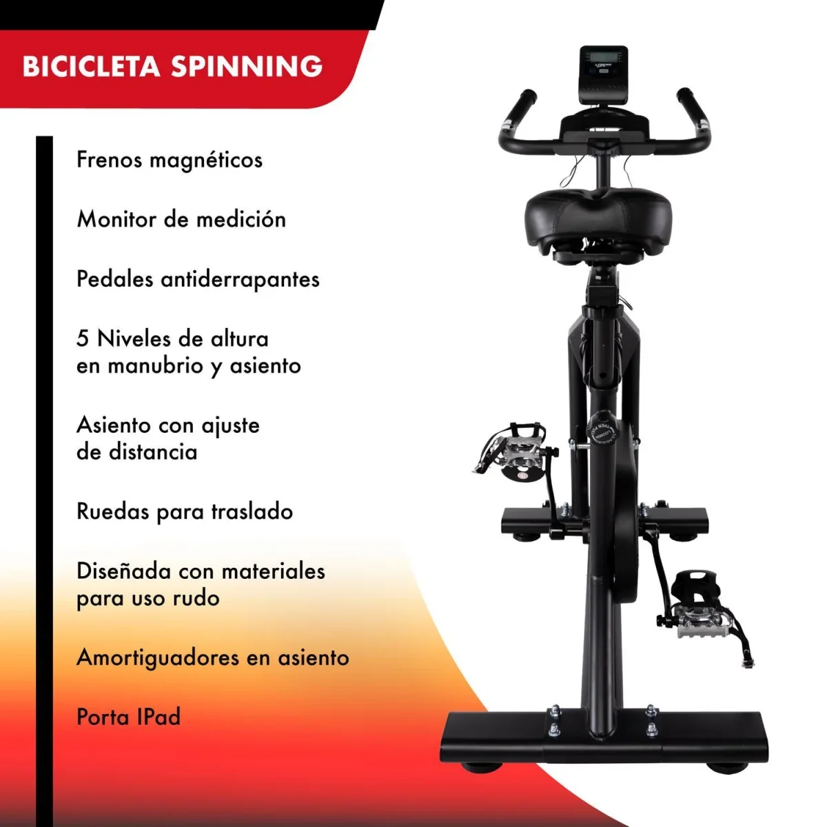 Bicicleta Spinning Indoor Fija 20 Kilos Profesional Cardio - Imagen 7