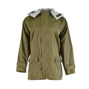 Genuine Danish army O.D wet weather jacket waterproof hooded rain coat Denmark