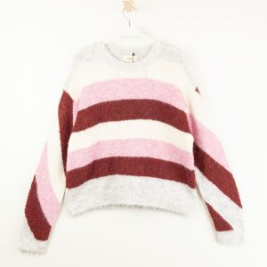 Jersey de rayas burdeos y rosa – Ouka