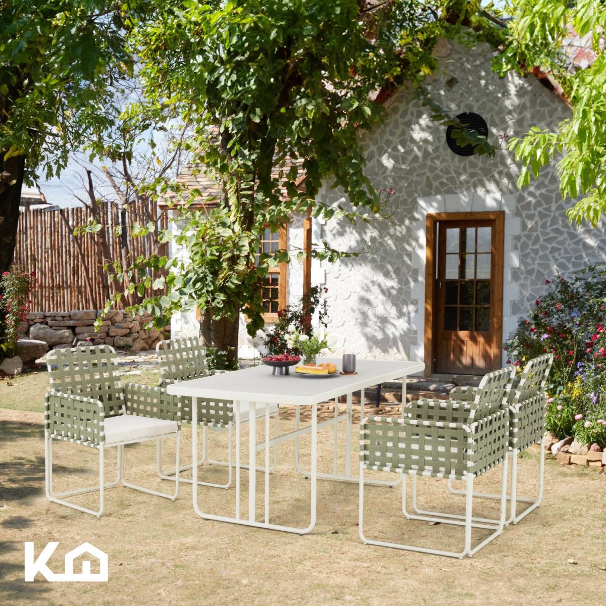 Juego De Comedor Sillas Mesa Para Jardín Rattan Sunset 5 Pzs - Imagen 4