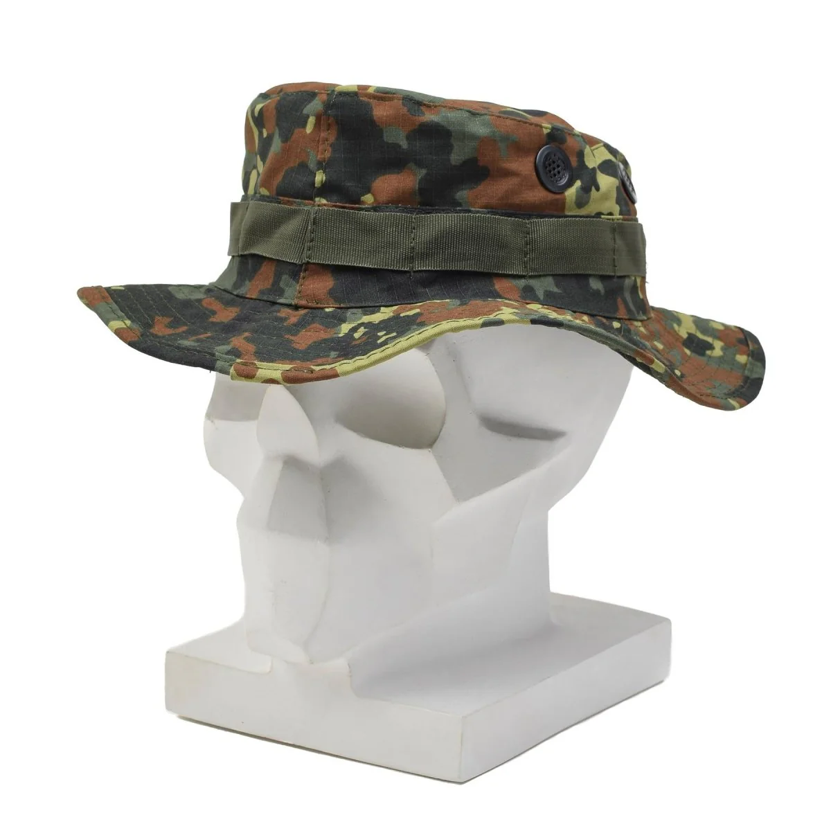 MFH Military Hat Multi Quilted Brim Circumferential Loops Flecktarn Camo - Imagen 5
