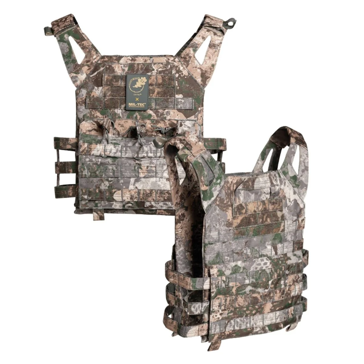 MIL-TEC army Plate carrier Gen II camouflage vest PVC coated comfortable molle - Imagen 6