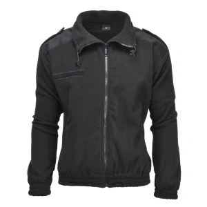 MIL-TEC army style fleece pullover cold weather jacket sportswear sweater black