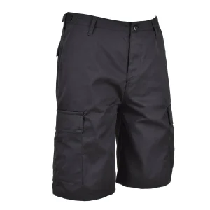 Mil-Tec Brand Military Style troops bermuda combat uniform army shorts black