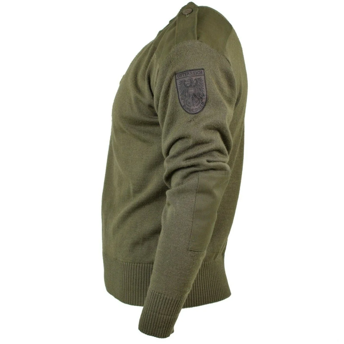 Original Austrian army pullover Jumper commando Olive OD wool sweater - Imagen 3