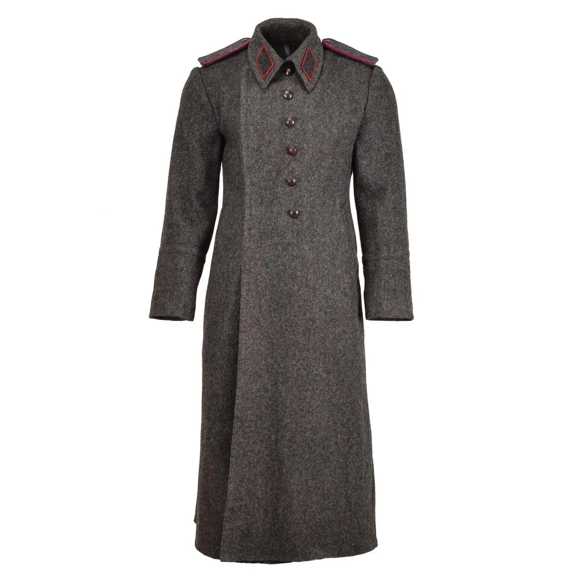 Original Bulgarian Military gray coat wool overcoat heavy winter long shinel - Imagen 2