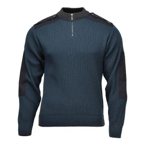 Original Dutch military sweater winter sport pullover cold weather jumper blue