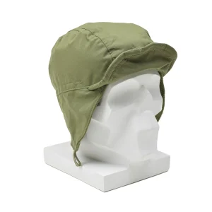 Original Dutch paratrooper hat ranger cap ear flaps brim windproof olive surplus