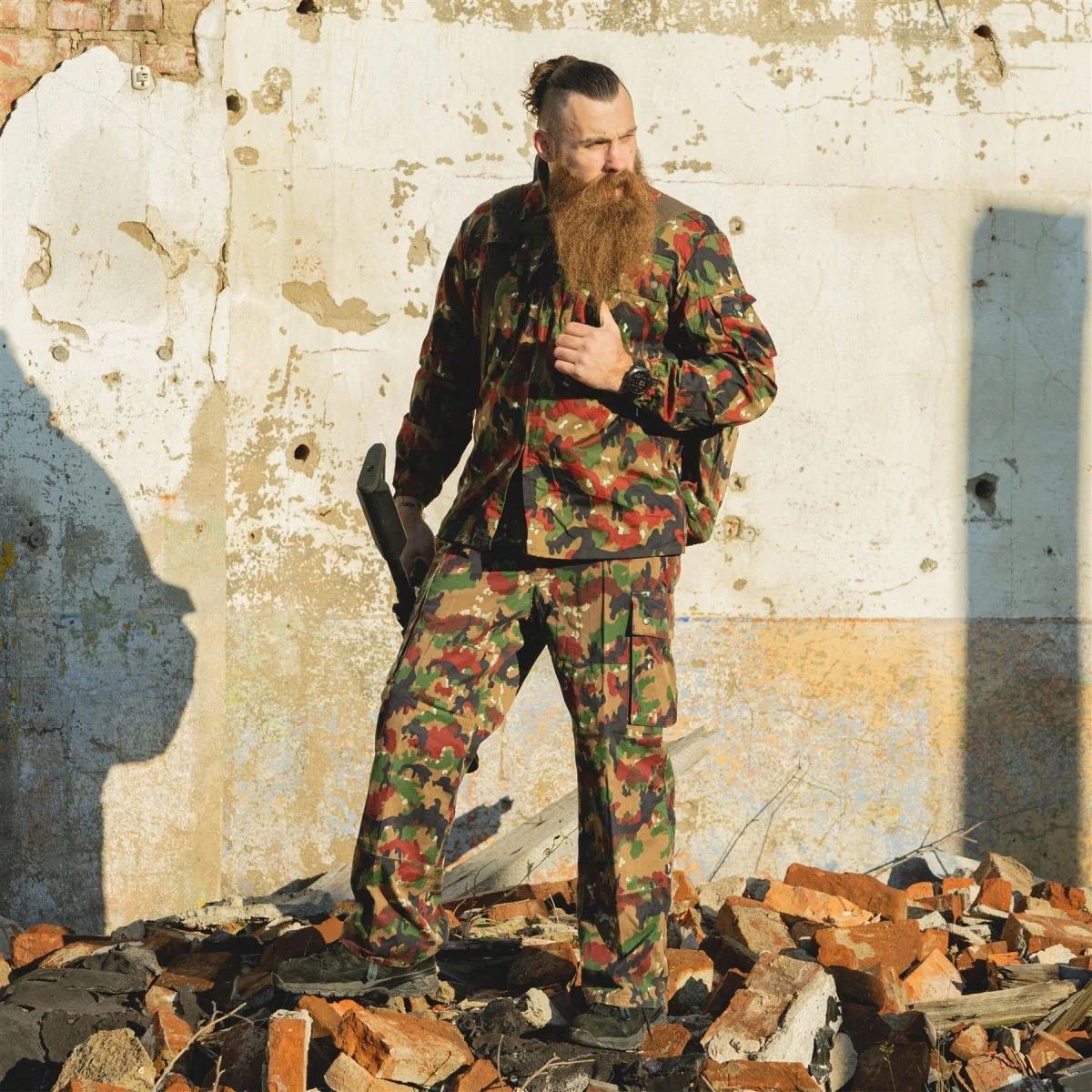 Original Swiss army pants M83 combat Alpenflage Camo field trousers Switzerland - Imagen 3