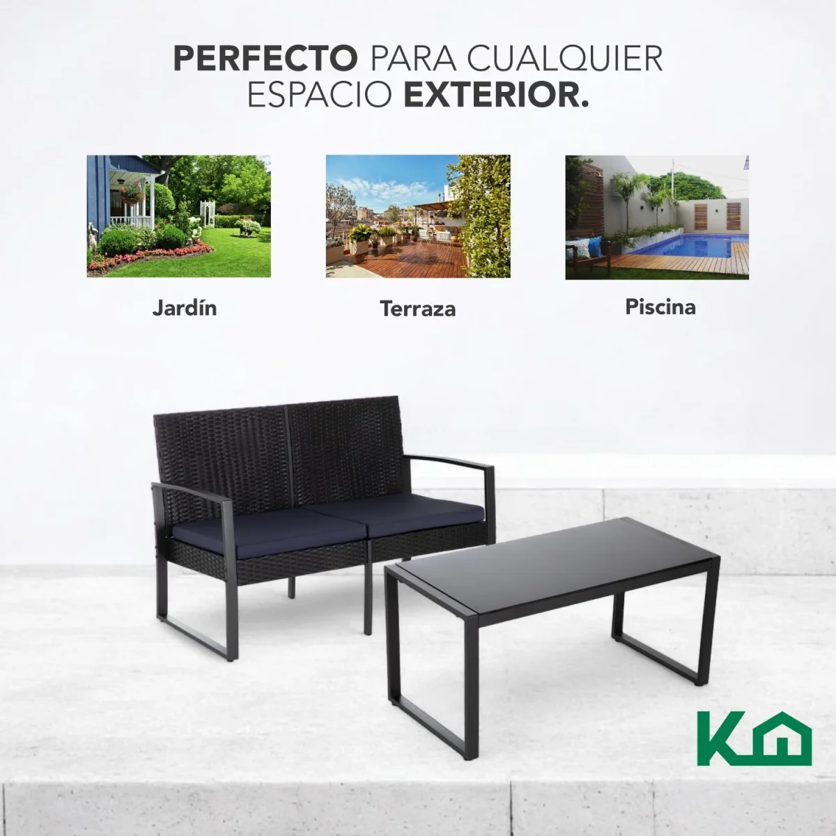Sala Exterior Juego Para Jardín Summer Rattan 4 Pzs+Cojines - Imagen 9