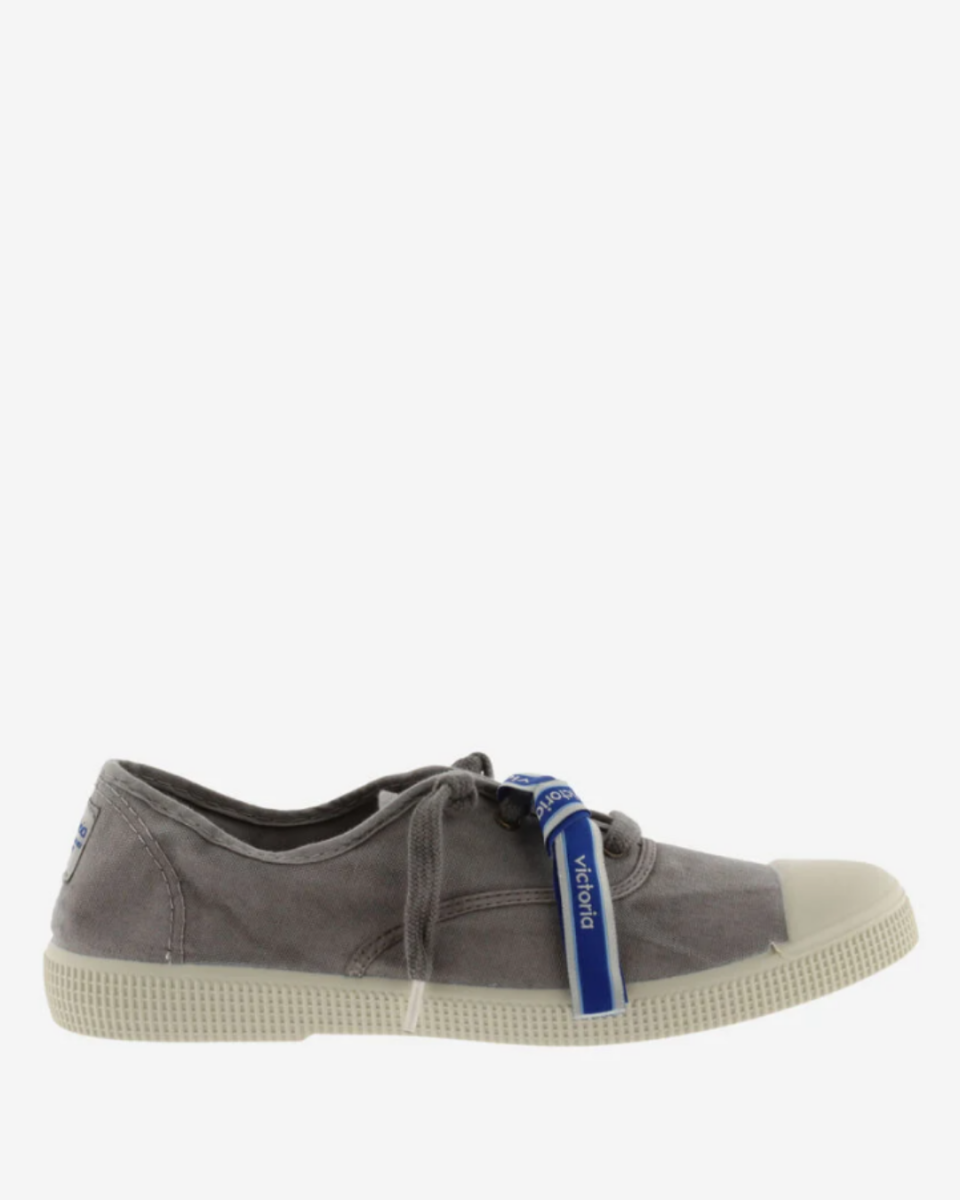 Zapatillas 110 Inglesa lona envejecida gris – Victoria - Imagen 3