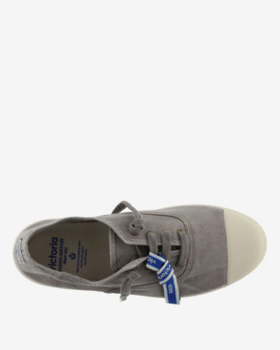 Zapatillas 110 Inglesa lona envejecida gris – Victoria - Imagen 4